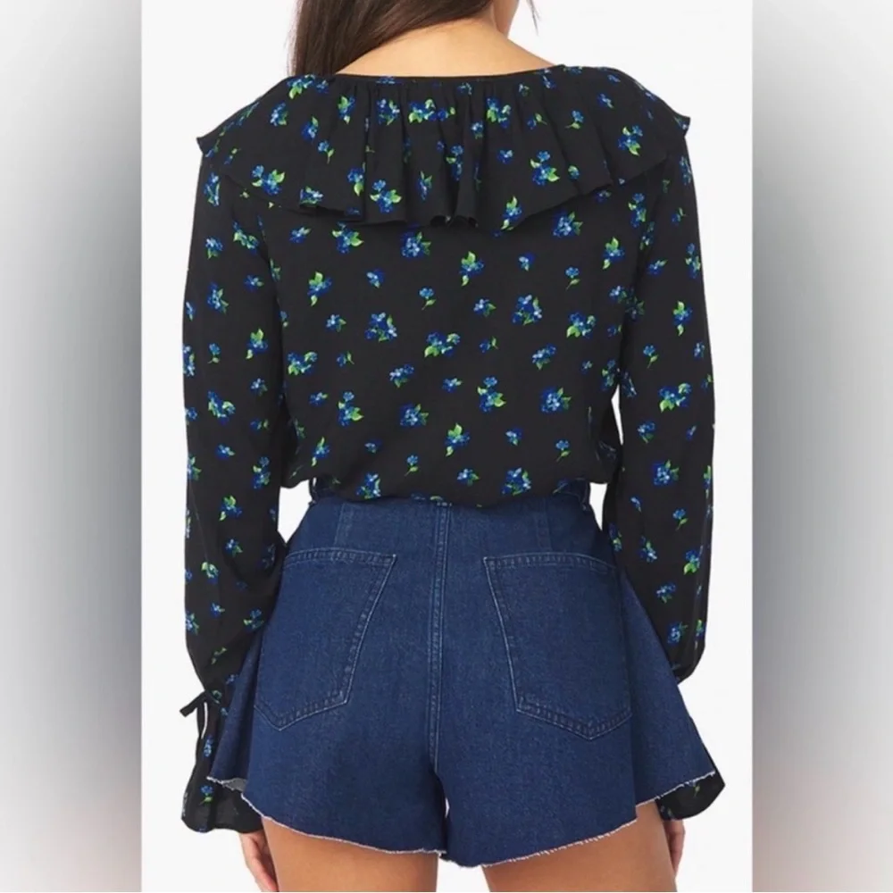 WeWoreWhat ruffle blouse